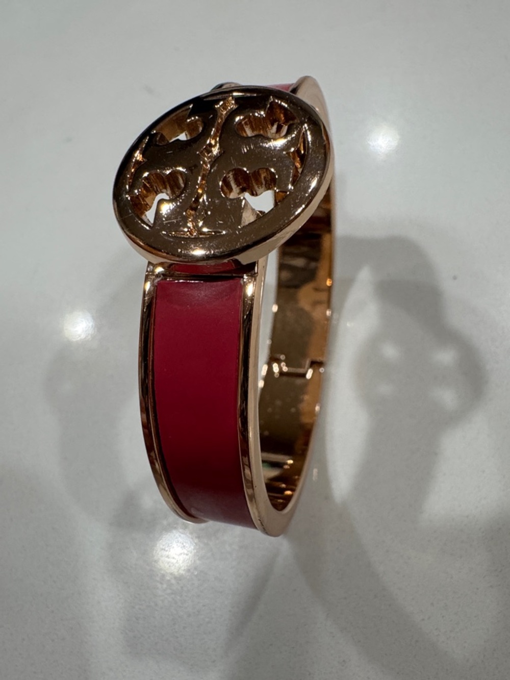 Tory Burch Gold & Pink Bangle - Picture 3 of 8